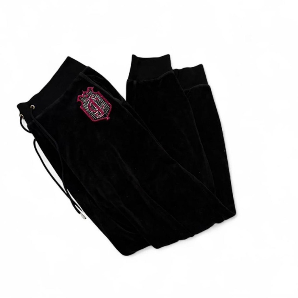 Vintage y2k Juicy Couture sweatpants with hot pink & rhinestone embroidery
